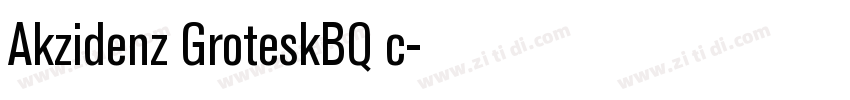 Akzidenz GroteskBQ c字体转换